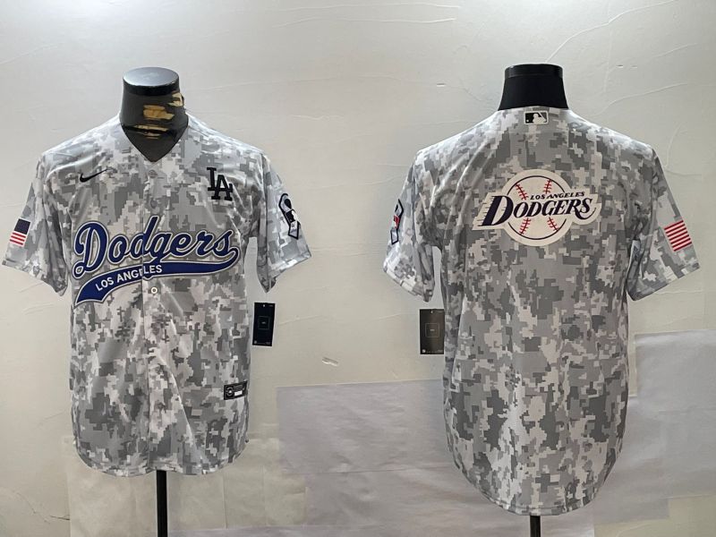 Men Los Angeles Dodgers Blank Camo Joint Name 2024 Nike MLB Jersey style 9